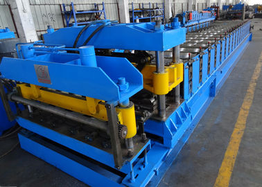 PPGI Steel Roof Tile Roll Forming Machine Line With PLC Control System