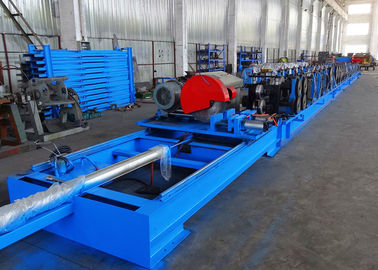 Self Seamed Step Rack Roll Forming Machine With Flying Saw Cutoff