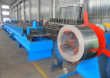 PLC Controlled Custom Roll Forming Machine For Mesh Fence Dovetail / Peach Shape Posts